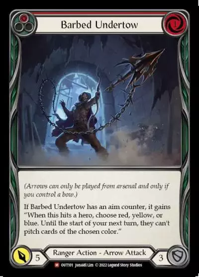 Barbed Undertow RED OUT101 - Outsiders - Flesh and blood card