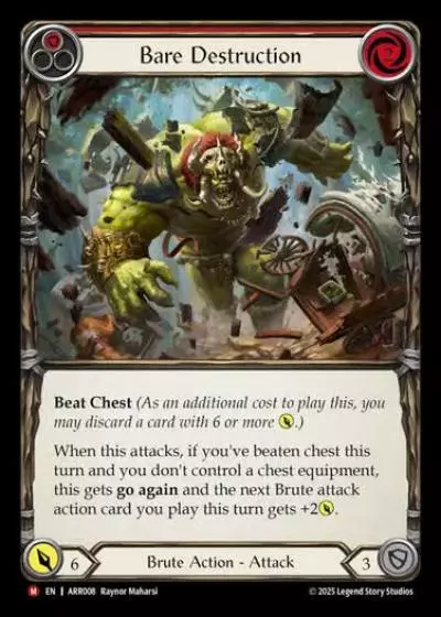 Bare Destruction ARR008 - Armory Deck - Rhinar, Reckless Rampage - Flesh and blood card