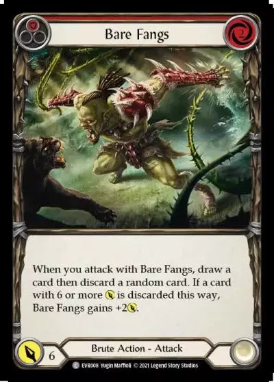 Bare Fangs RED EVR008 - Everfest - Flesh and blood card