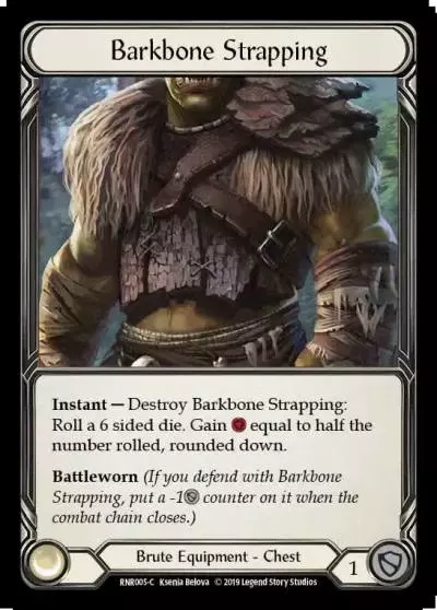 Barkbone Strapping RNR005 - Rhinar, Reckless Rampage - Hero Deck - Flesh and blood card