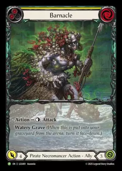 Barnacle YELLOW LGS401-RF - World Premiere - High Seas - Flesh and blood card