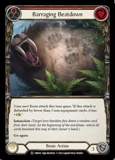 Barraging Beatdown RED 1HR016 - Rhinar - Blitz Deck - Flesh and blood card