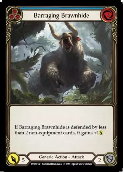 Barraging Brawnhide BLUE BVO023 - Bravo, Showstopper - Hero Deck - Flesh and blood card