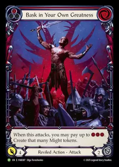 Bask in Your Own Greatness RED FAB387-RF - Battle Hardened - Super Slam - Flesh and blood card