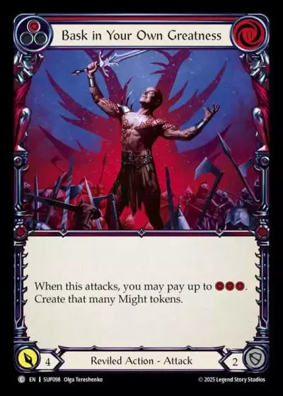 Bask in Your Own Greatness RED SUP098 - Super Slam - Flesh and blood card