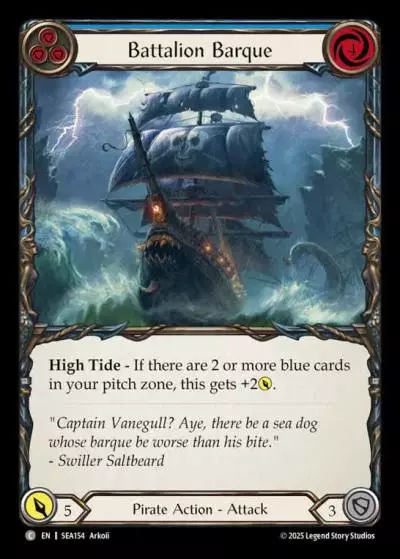 Battalion Barque BLUE SEA154 - High Seas - Flesh and blood card