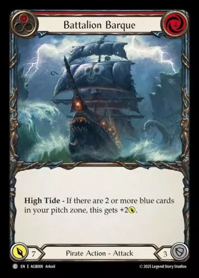 Battalion Barque RED AGB008 - Armory Deck - Gravy Bones - Flesh and blood card