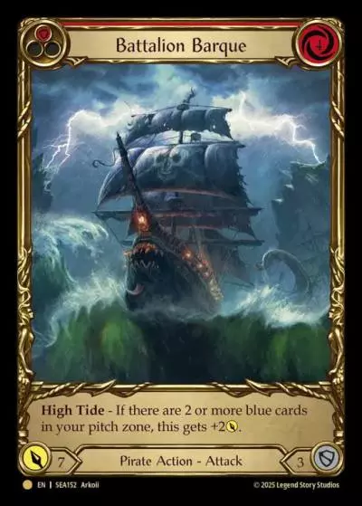 Battalion Barque RED SEA152-TP - High Seas - Treasure Pack - Flesh and blood card