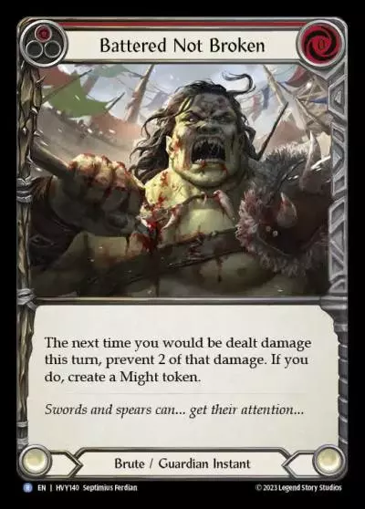 Battered Not Broken RED HVY140 - Heavy Hitters - Flesh and blood card