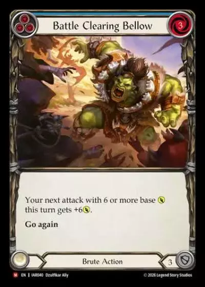Battle Clearing Bellow IAR040 - Usurp the Shadow Throne - Flesh and blood card