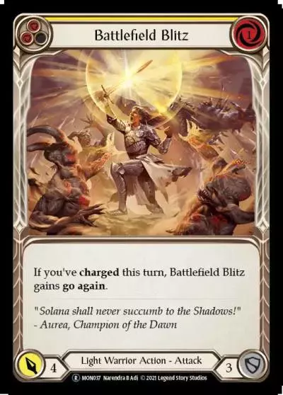Battlefield Blitz YELLOW U-MON037-RF - Monarch - Unlimited - Flesh and blood card