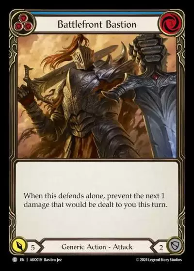 Battlefront Bastion BLUE AKO019 - Armory Deck - Kayo, Armed and Dangerous - Flesh and blood card