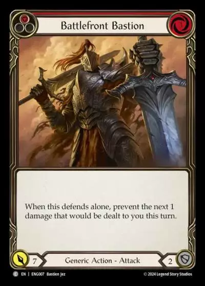 Battlefront Bastion RED ENG007 - Enigma - Blitz Deck - Flesh and blood card