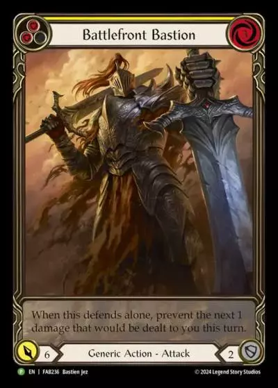Battlefront Bastion YELLOW FAB236-RF - Battle Hardened - Part the Mistveil - Flesh and blood card
