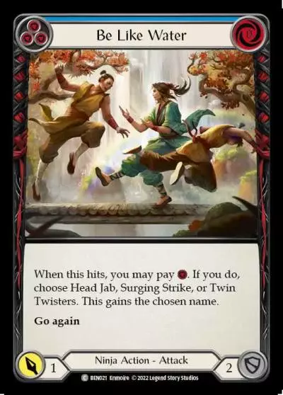 Be Like Water BLUE BEN021 - Benji - Blitz Deck - Flesh and blood card