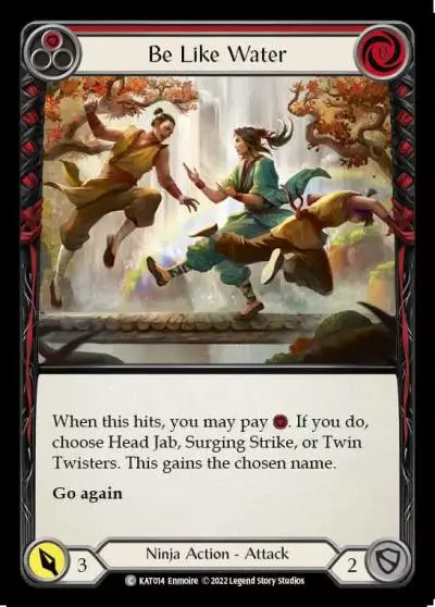 Be Like Water RED KAT014 - Katsu - Blitz Deck - Flesh and blood card