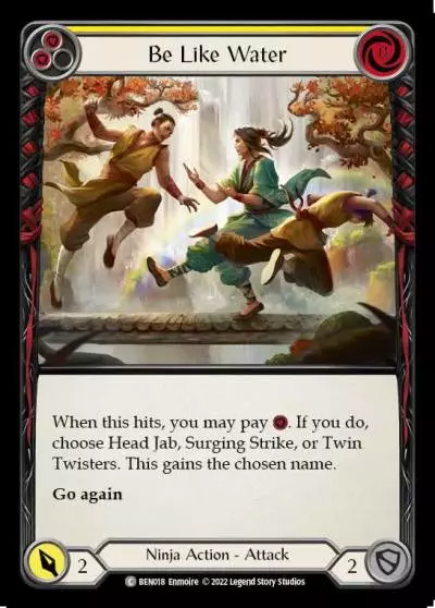Be Like Water YELLOW BEN018 - Benji - Blitz Deck - Flesh and blood card