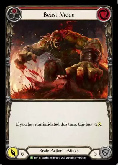Beast Mode RED LGS146-RF - Armory - Evergreen - Flesh and blood card