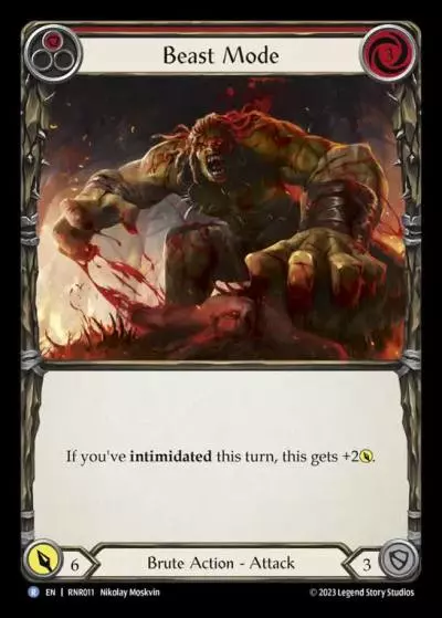 Beast Mode RED RHI011 - Rhinar - Heavy Hitters Blitz Deck - Flesh and blood card