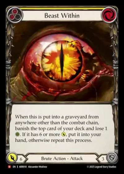 Beast Within ARR018 - Armory Deck - Rhinar, Reckless Rampage - Flesh and blood card