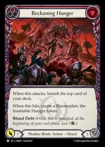Beckoning Hunger IAR017 - Usurp the Shadow Throne - Flesh and blood card