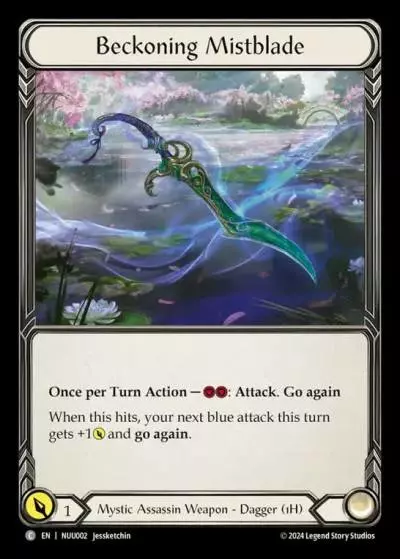 Beckoning Mistblade NUU002 - Nuu - Blitz Deck - Flesh and blood card