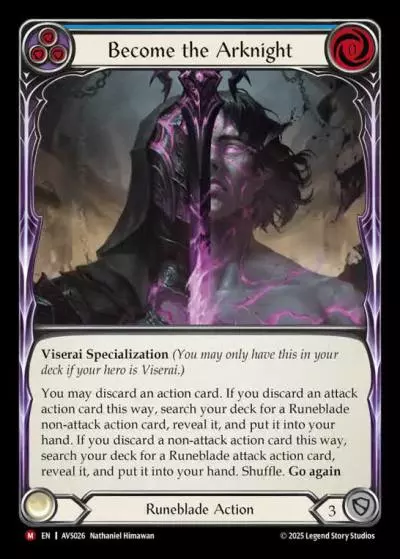 Become the Arknight BLUE AVS026 - Armory Deck Legends - Viserai, Rune Blood - Flesh and blood card