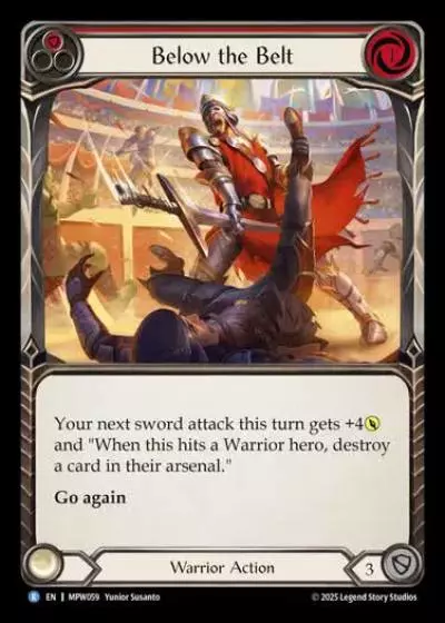 Below the Belt MPW059 - Mastery Pack Warrior - Flesh and blood card