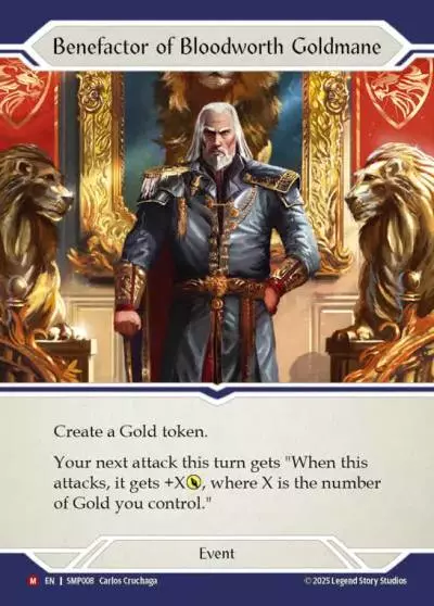 Benefactor of Bloodworth Goldmane SMP008 - Smash Palace - Flesh and blood card