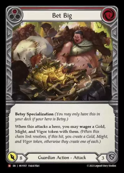 Bet Big RED HVY057 - Heavy Hitters - Flesh and blood card
