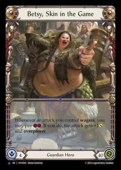 Betsy, Skin in the Game HVY045-MV - Heavy Hitters - Flesh and blood card
