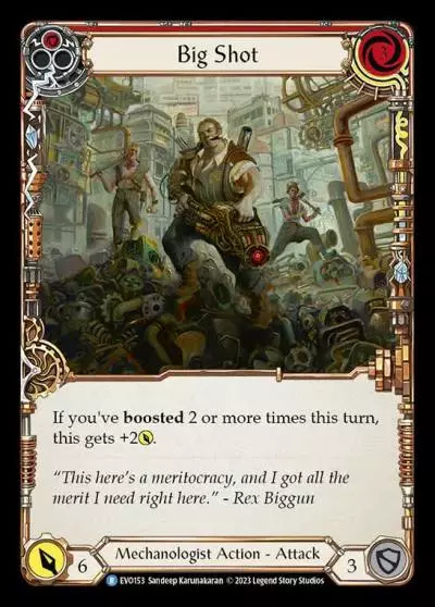 Big Shot RED EVO153 - Bright Lights - Flesh and blood card