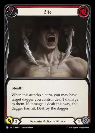 Bite RED HNT017 - The Hunted - Flesh and blood card