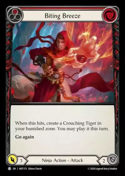 Biting Breeze RED MST173 - Part the Mistveil - Flesh and blood card