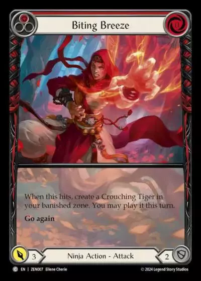 Biting Breeze RED ZEN007 - Zen - Blitz Deck - Flesh and blood card