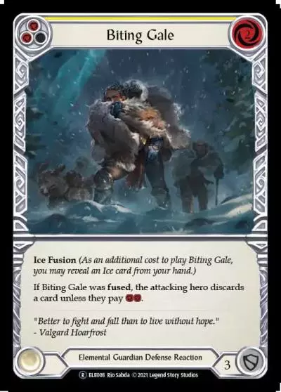 Biting Gale YELLOW U-ELE008-RF - Tales of Aria - Unlimited - Flesh and blood card