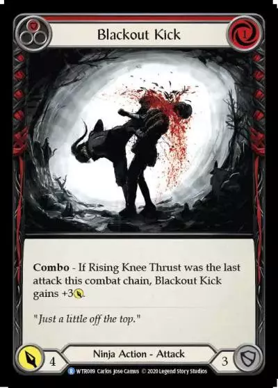 Blackout Kick RED U-WTR089-RF - Welcome to Rathe - Unlimited - Flesh and blood card