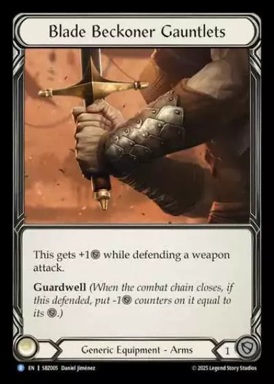 Blade Beckoner Gauntlets SBZ005 - Silver Age Chapter 3 - Blaze, Firemind - Flesh and blood card