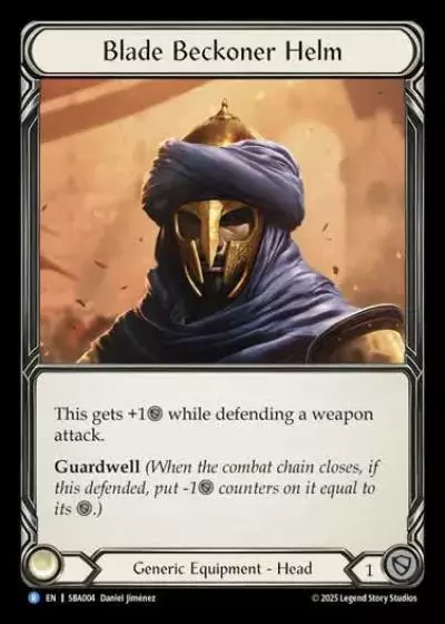 Blade Beckoner Helm SBA004 - Silver Age Chapter 3 - Briar - Flesh and blood card