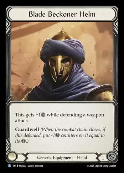 Blade Beckoner Helm SFA003 - Silver Age Chapter 2 - Fai - Flesh and blood card