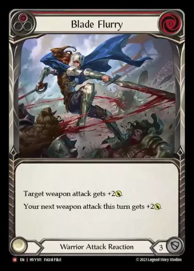 Blade Flurry RED HVY101 - Heavy Hitters - Flesh and blood card