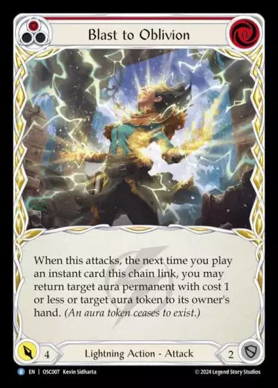Blast to Oblivion RED OSC007 - Rosetta Blitz Deck - Oscilio - Flesh and blood card