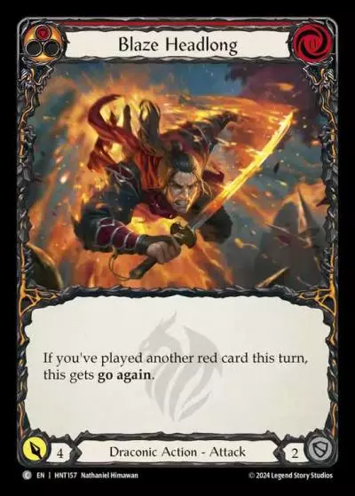 Blaze Headlong RED HNT157 - The Hunted - Flesh and blood card