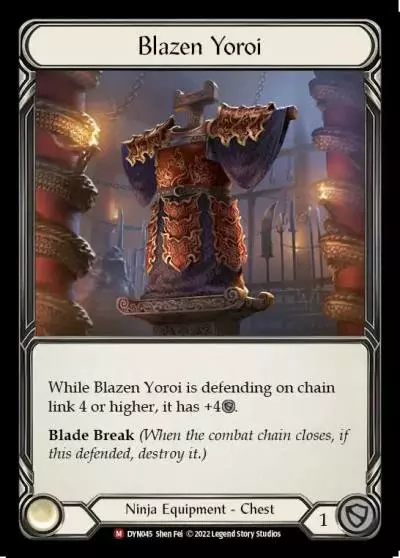 Blazen Yoroi DYN045 - Dynasty - Flesh and blood card