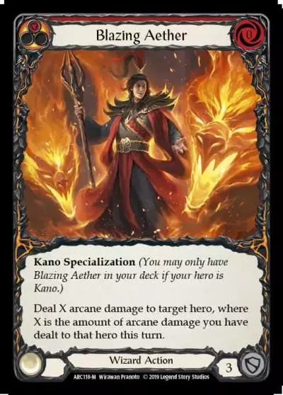 Blazing Aether RED ARC118 - Arcane Rising - Flesh and blood card
