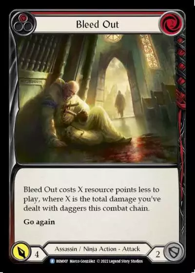 Bleed Out RED BEN007 - Benji - Blitz Deck - Flesh and blood card
