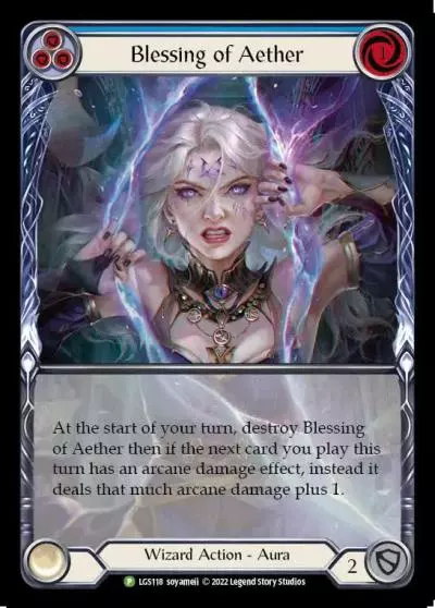Blessing of Aether BLUE LGS118-RF - Armory - Season 8 - Flesh and blood card