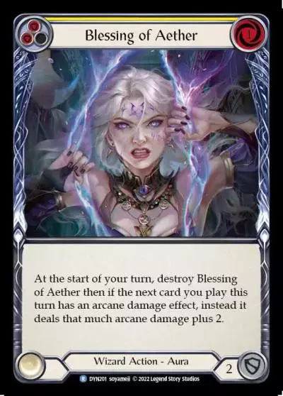 Blessing of Aether YELLOW DYN201 - Dynasty - Flesh and blood card