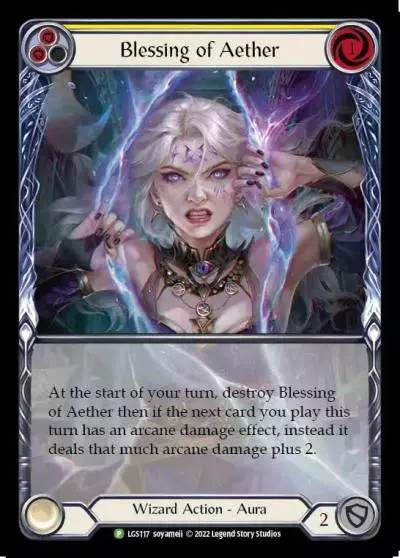 Blessing of Aether YELLOW LGS117-RF - Armory - Season 8 - Flesh and blood card