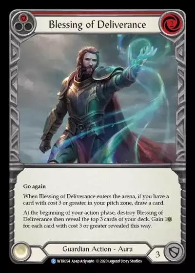 Blessing of Deliverance RED R-WTR054 - Welcome to Rathe - Unlimited Revised - Flesh and blood card